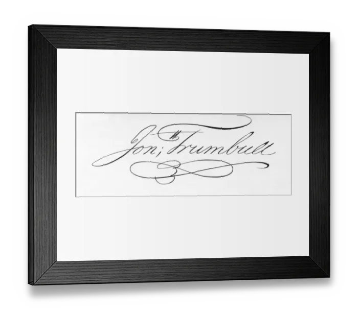 Framed Print : Jonathan Trumbull Signature Framed Print : Jonathan Trumbull Signature