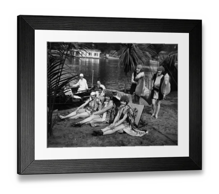 Framed Print : Gala Day. 22nd May 1926: Bathers dressed in fancy costume for a gala day Framed Print : Gala Day. 22nd May 1926: Bathers dressed in fancy costume for a gala day