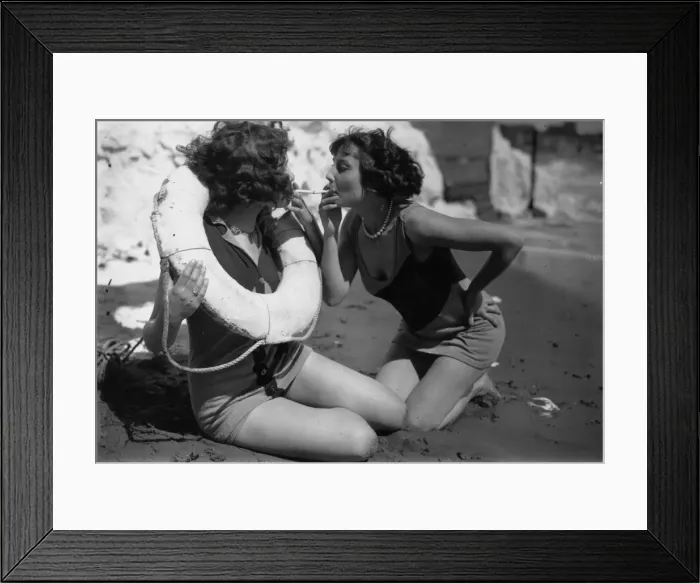 Framed Print : Beach Smoke Framed Print : Beach Smoke