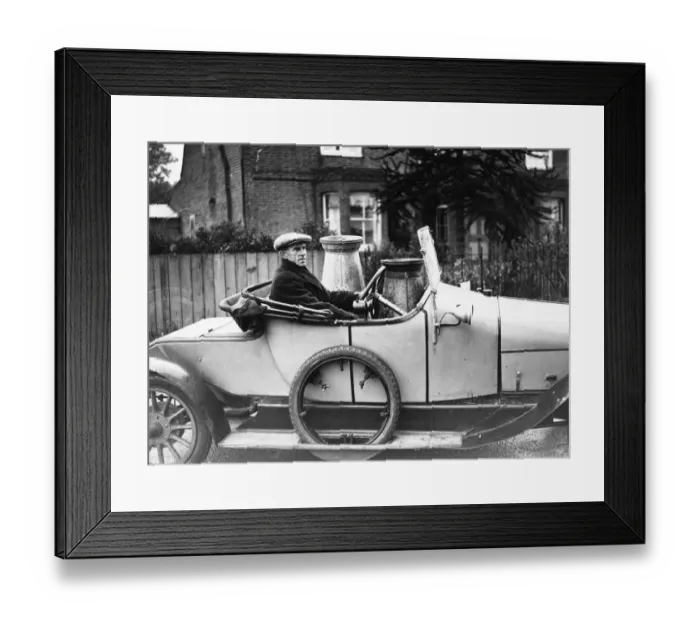 Framed Print : Farmer In Car Framed Print : Farmer In Car