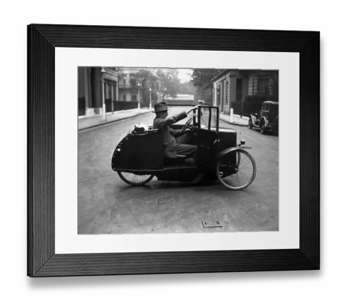 Framed Print : One-Man Car Cycle Framed Print : One-Man Car Cycle