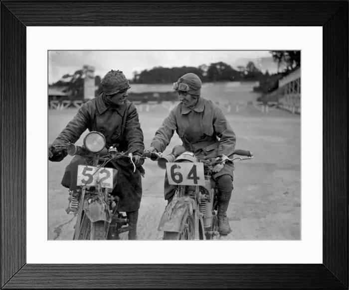 Framed Print : Motorcycling Women Framed Print : Motorcycling Women