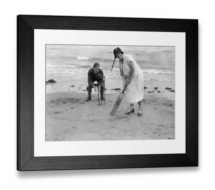 Framed Print : Cricket On Beach Framed Print : Cricket On Beach