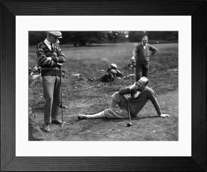 Framed Print : Golfers Relax Framed Print : Golfers Relax