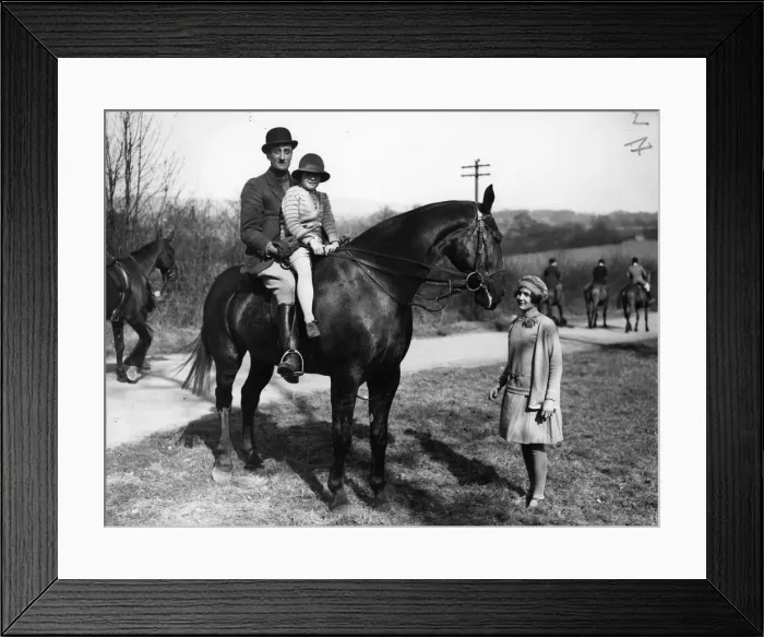 Framed Print : Drag Hunt. March 1929: Children interested in equestrian pursuits Framed Print : Drag Hunt. March 1929: Children interested in equestrian pursuits