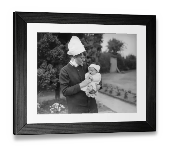Framed Print : Baby And Nurse Framed Print : Baby And Nurse