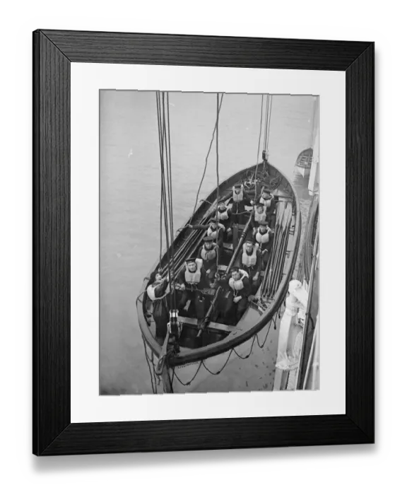 Framed Print : Lifeboat Drill Framed Print : Lifeboat Drill