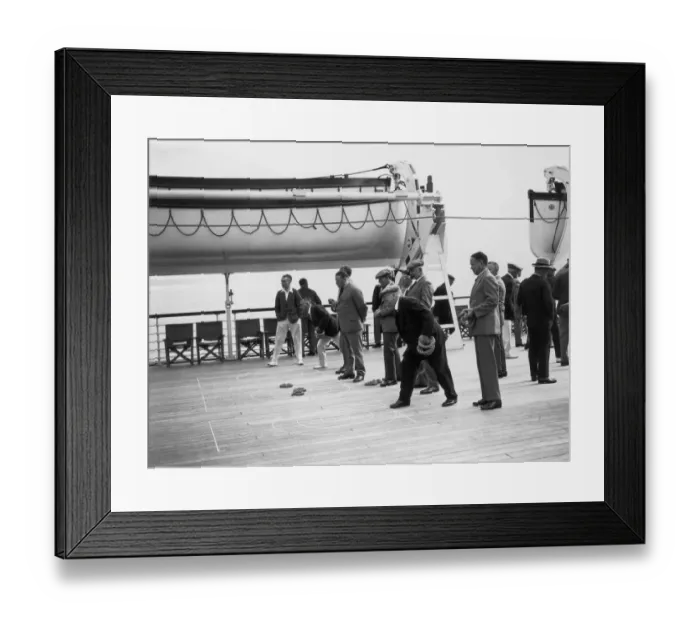 Framed Print : Quoits On Deck Framed Print : Quoits On Deck