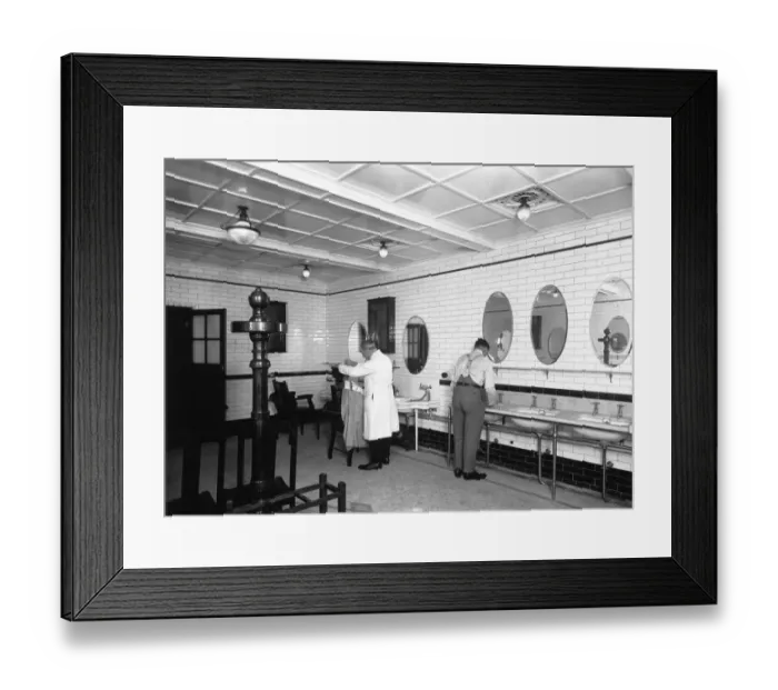 Framed Print : Station Barbers