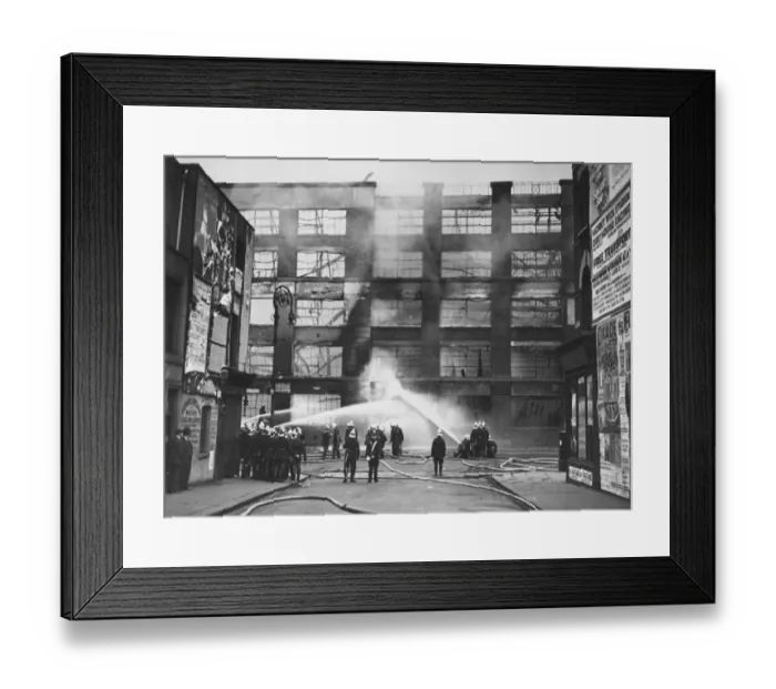 Framed Print : Burnt Factory Framed Print : Burnt Factory