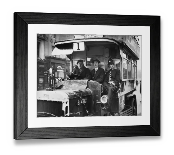 Framed Print : Riding Shotgun during the General Strike Framed Print : Riding Shotgun during the General Strike