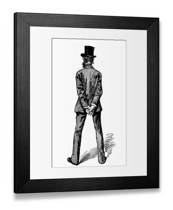 Framed Print : British London satire caricatures comics cartoon illustrations: Back Framed Print : British London satire caricatures comics cartoon illustrations: Back