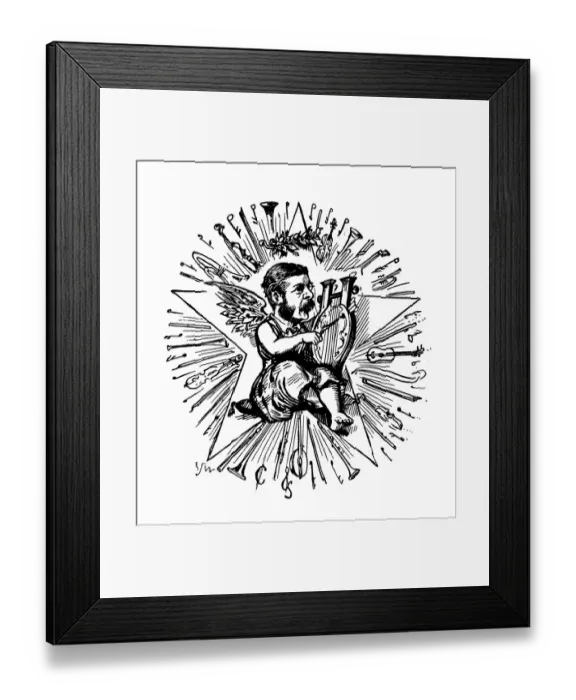 Framed Print : British London satire caricatures comics cartoon illustrations: Star actors Framed Print : British London satire caricatures comics cartoon illustrations: Star actors