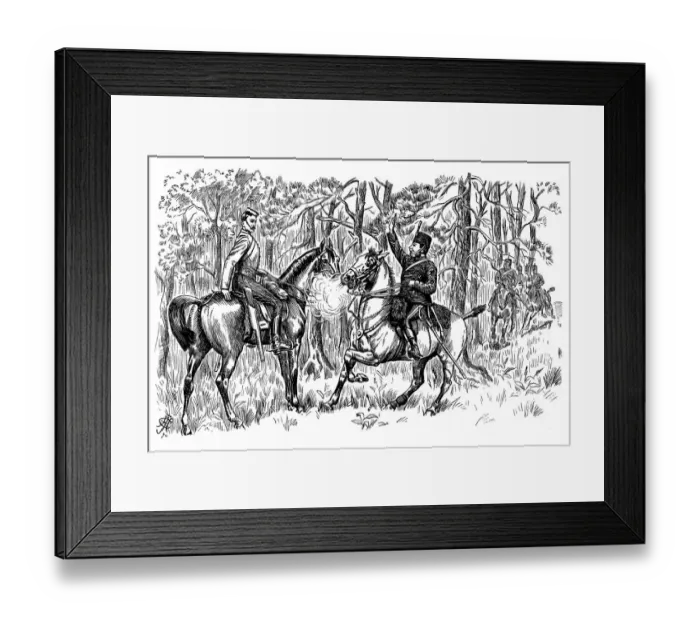 Framed Print : British London satire caricatures comics cartoon illustrations: Saluting