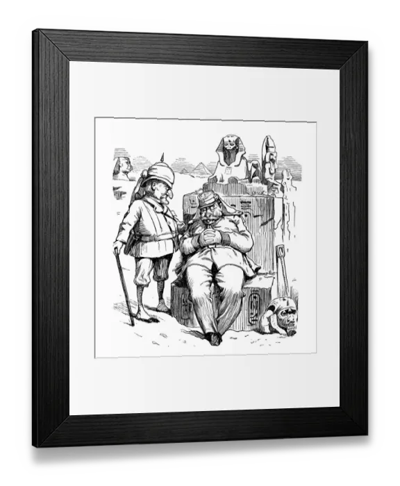 Framed Print : British London satire caricatures comics cartoon illustrations: Egypt Framed Print : British London satire caricatures comics cartoon illustrations: Egypt
