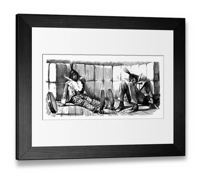 Framed Print : British London satire caricatures comics cartoon illustrations: Clowns