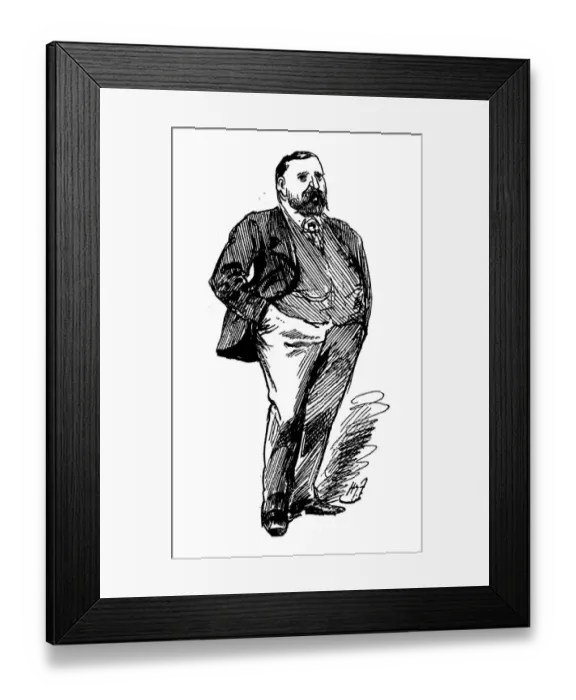 Framed Print : British London satire caricatures comics cartoon illustrations