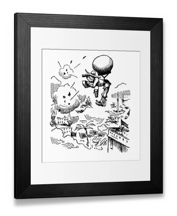 Framed Print : British London satire caricatures comics cartoon illustrations: Reporter Framed Print : British London satire caricatures comics cartoon illustrations: Reporter