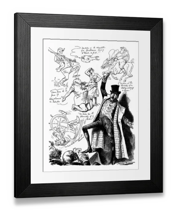 Framed Print : British London satire caricatures comics cartoon illustrations Framed Print : British London satire caricatures comics cartoon illustrations