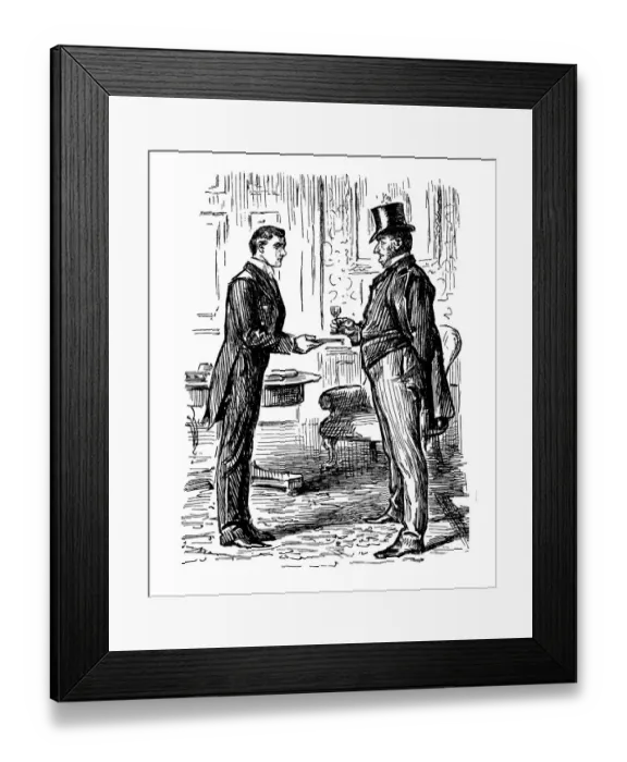Framed Print : British London satire caricatures comics cartoon illustrations