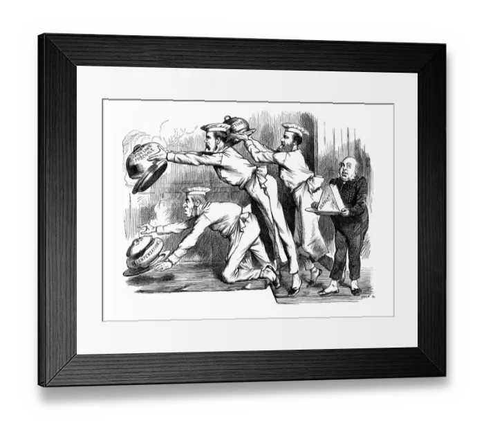 Framed Print : British London satire caricatures comics cartoon illustrations: Cooks Framed Print : British London satire caricatures comics cartoon illustrations: Cooks