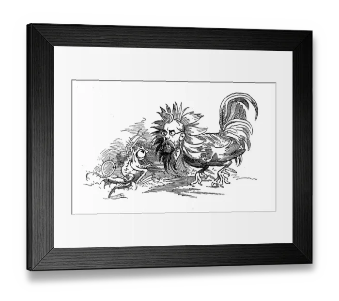 Framed Print : British London satire caricatures comics cartoon illustrations: Bird virus Framed Print : British London satire caricatures comics cartoon illustrations: Bird virus