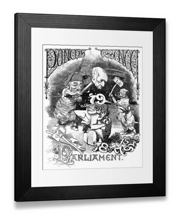 Framed Print : British London satire caricatures comics cartoon illustrations: Anvil Framed Print : British London satire caricatures comics cartoon illustrations: Anvil