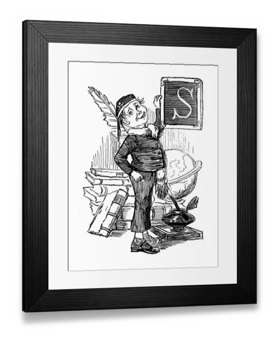 Framed Print : British London satire caricatures comics cartoon illustrations: Letter S Framed Print : British London satire caricatures comics cartoon illustrations: Letter S