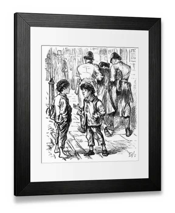Framed Print : British London satire caricatures comics cartoon illustrations: Arrest Framed Print : British London satire caricatures comics cartoon illustrations: Arrest
