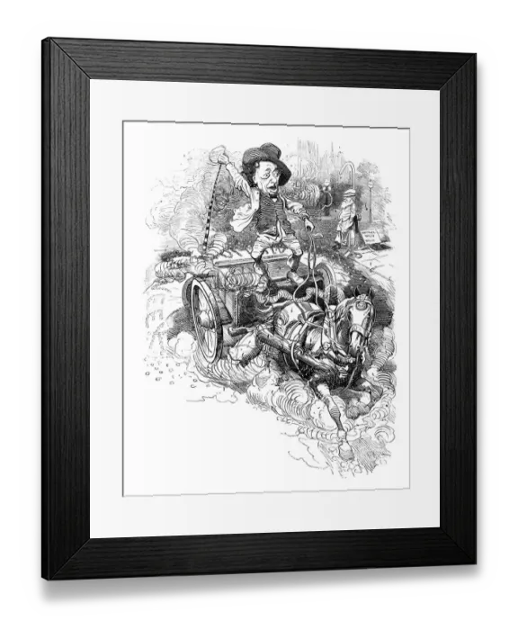 Framed Print : British London satire caricatures comics cartoon illustrations: Fast Framed Print : British London satire caricatures comics cartoon illustrations: Fast