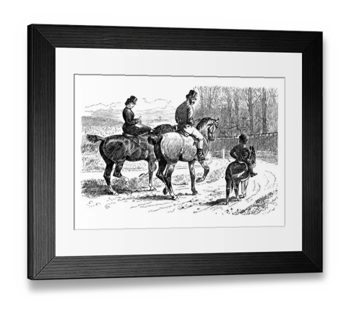 Framed Print : British London satire caricatures comics cartoon illustrations: Hunters Framed Print : British London satire caricatures comics cartoon illustrations: Hunters