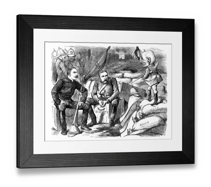 Framed Print : British London satire caricatures comics cartoon illustrations