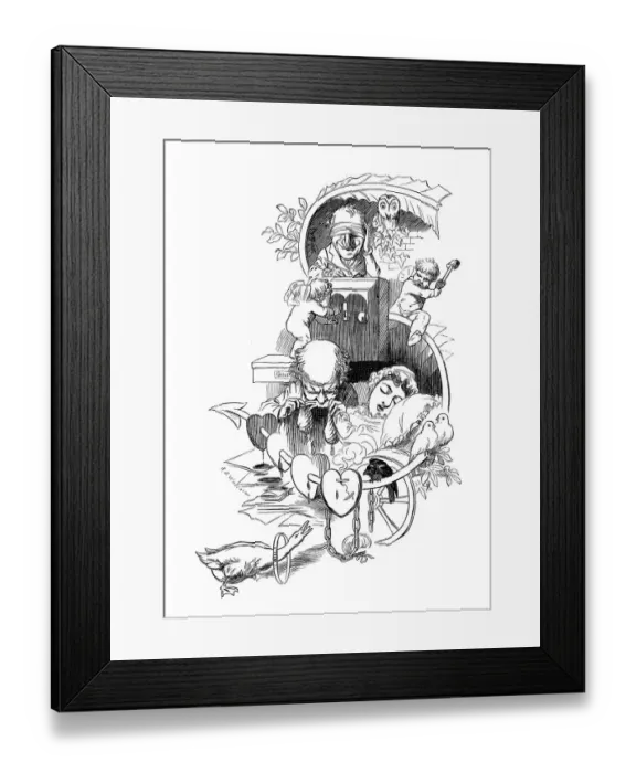 Framed Print : British London satire caricatures comics cartoon illustrations: Valentines day Framed Print : British London satire caricatures comics cartoon illustrations: Valentines day