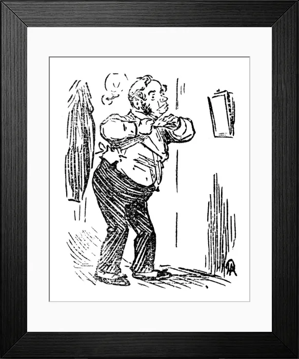 Framed Print : British London satire caricatures comics cartoon illustrations