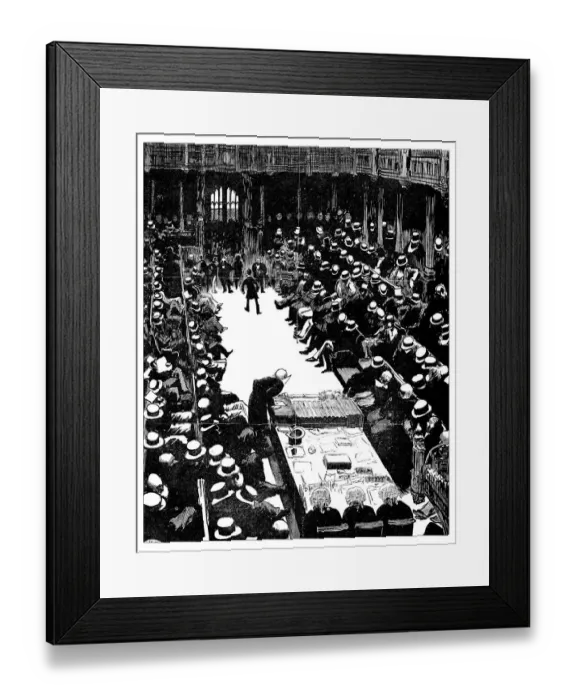 Framed Print : British London satire caricatures comics cartoon illustrations: House of Commons