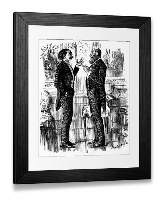 Framed Print : British London satire caricatures comics cartoon illustrations