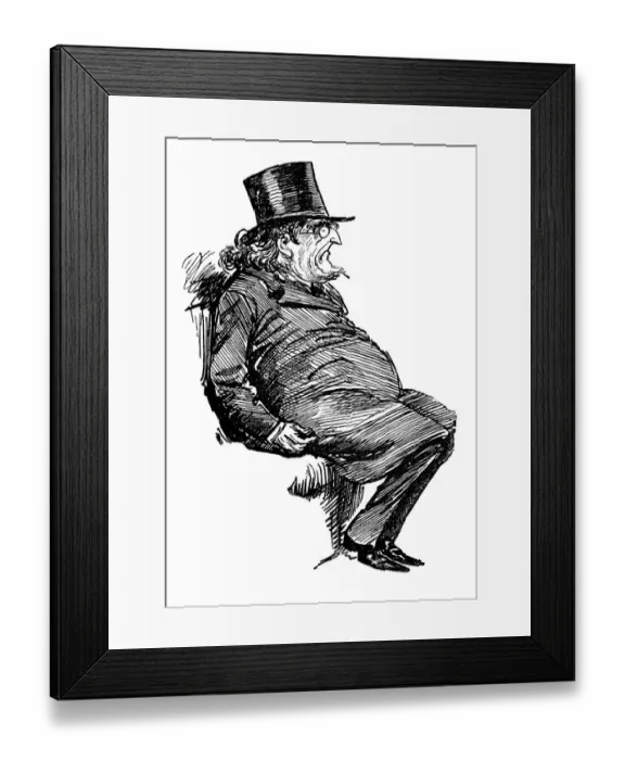 Framed Print : British London satire caricatures comics cartoon illustrations Framed Print : British London satire caricatures comics cartoon illustrations