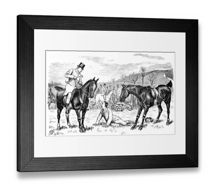 Framed Print : British London satire caricatures comics cartoon illustrations: Fall Framed Print : British London satire caricatures comics cartoon illustrations: Fall