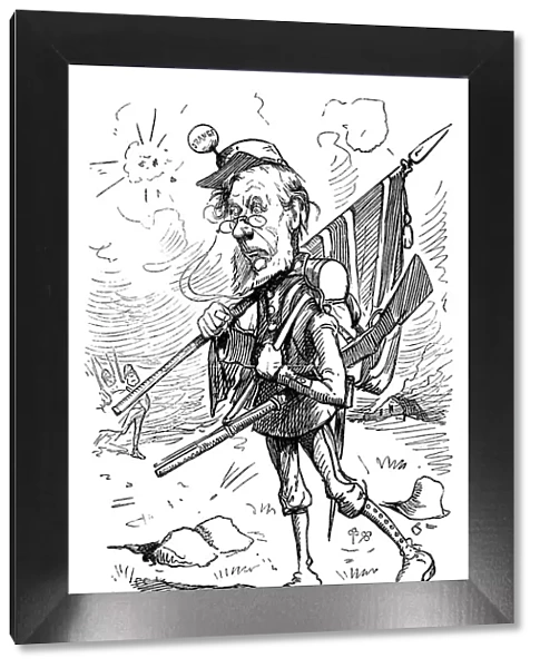 British London satire caricatures comics cartoon illustrations: Soldier