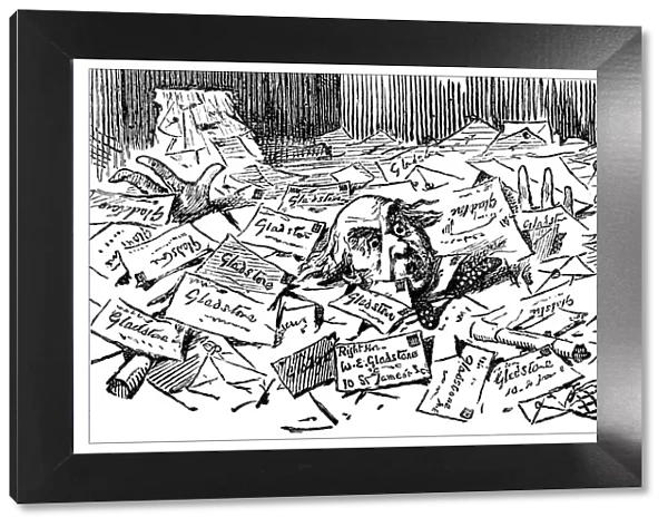 British London satire caricatures comics cartoon illustrations: Under letters