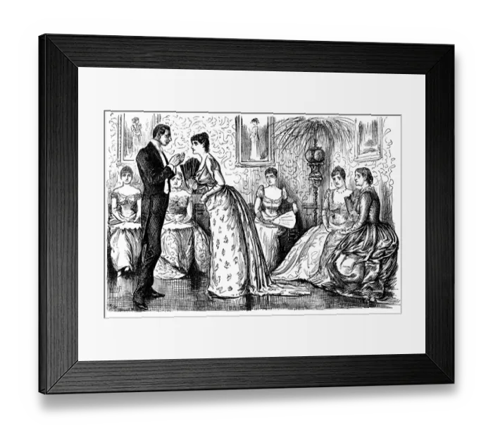 Framed Print : British London satire caricatures comics cartoon illustrations: Party Framed Print : British London satire caricatures comics cartoon illustrations: Party