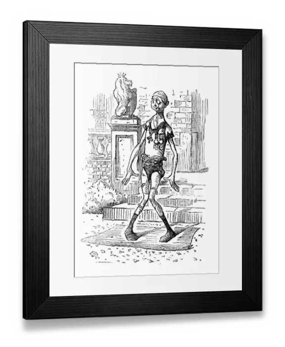 Framed Print : British London satire caricatures comics cartoon illustrations