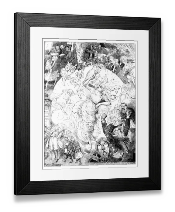 Framed Print : British London satire caricatures comics cartoon illustrations Framed Print : British London satire caricatures comics cartoon illustrations