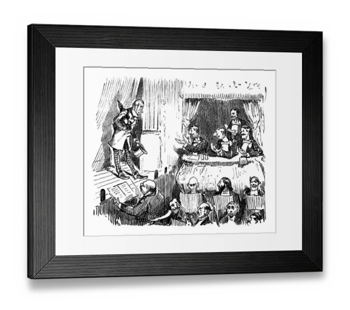 Framed Print : British London satire caricatures comics cartoon illustrations: Applause Framed Print : British London satire caricatures comics cartoon illustrations: Applause