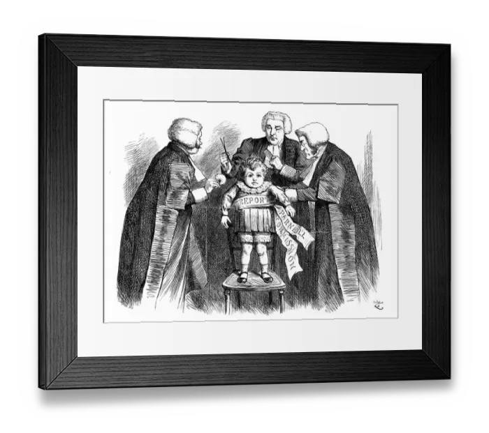 Framed Print : British London satire caricatures comics cartoon illustrations: Grooming child Framed Print : British London satire caricatures comics cartoon illustrations: Grooming child