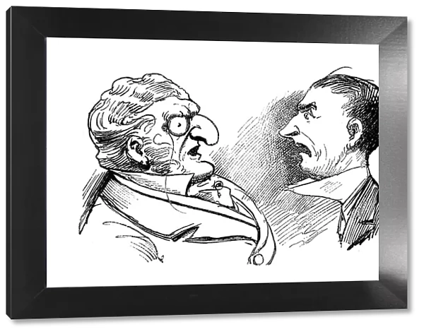 British London satire caricatures comics cartoon illustrations: Angry