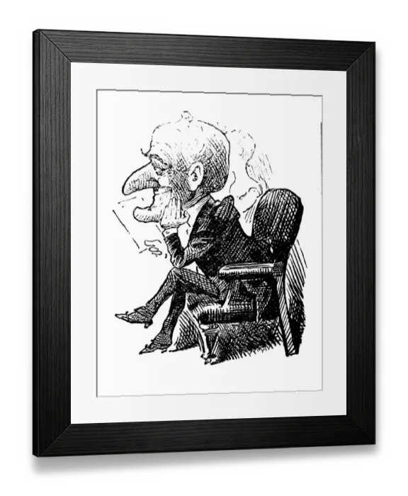 Framed Print : British London satire caricatures comics cartoon illustrations: Waiting Framed Print : British London satire caricatures comics cartoon illustrations: Waiting