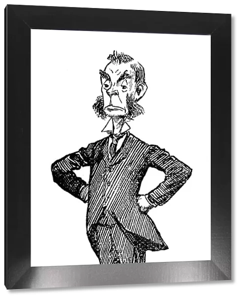 British London satire caricatures comics cartoon illustrations: Tall man