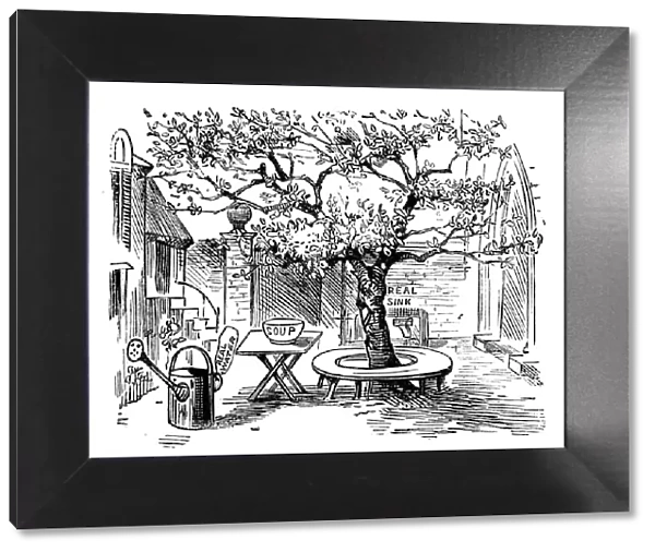 British London satire caricatures comics cartoon illustrations: Tree at the Haymarket