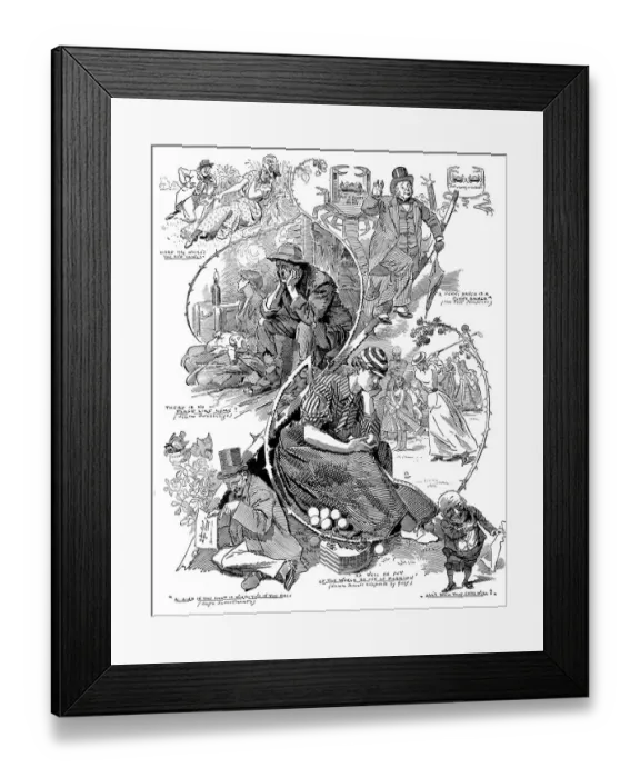 Framed Print : British London satire caricatures comics cartoon illustrations: Proverbs Framed Print : British London satire caricatures comics cartoon illustrations: Proverbs